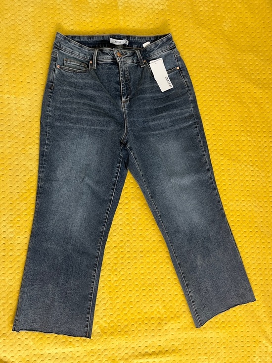 JustFab Denim - JustFab Dark Blue Straight-Leg Jeans